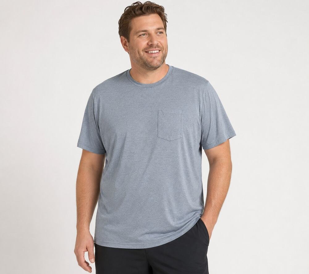 All In Motion Performance Pocket T-Shirt XXL Heather Blue Moisture Wicking NWT